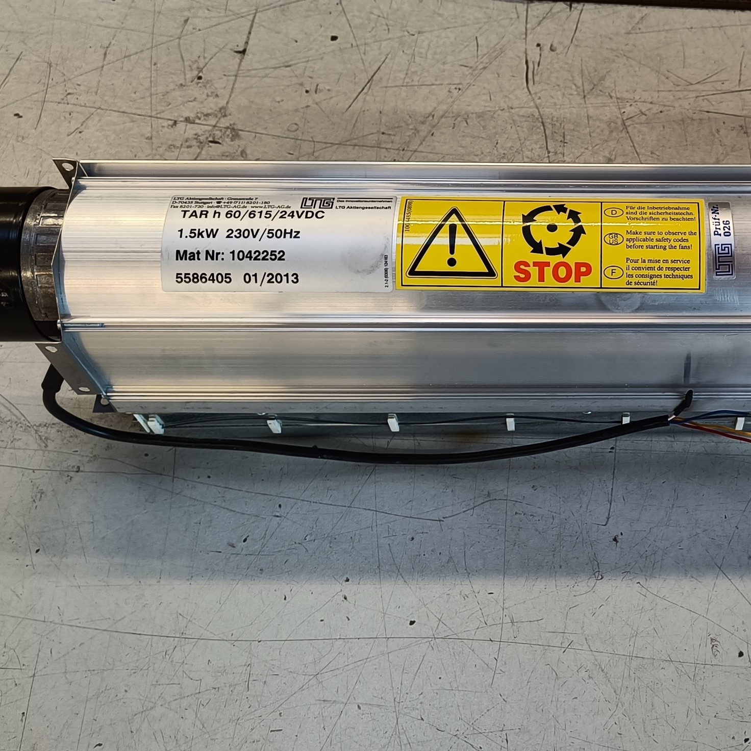 QUERSTROMGEBLÄSE 24VDC + HEIZUNG 1,5KW